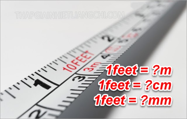 1 feet bằng bao nhiêu m