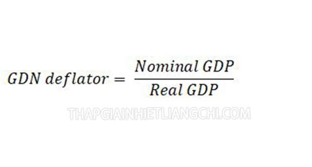 Công thức tính hệ số giảm phát GDP
