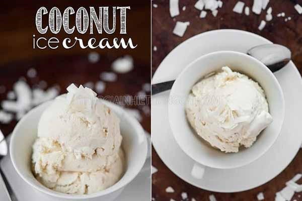 Làm kem từ whipping cream ăn với hoa quả rất ngon
