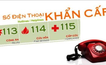 Bảng số điện thoại khẩn cấp