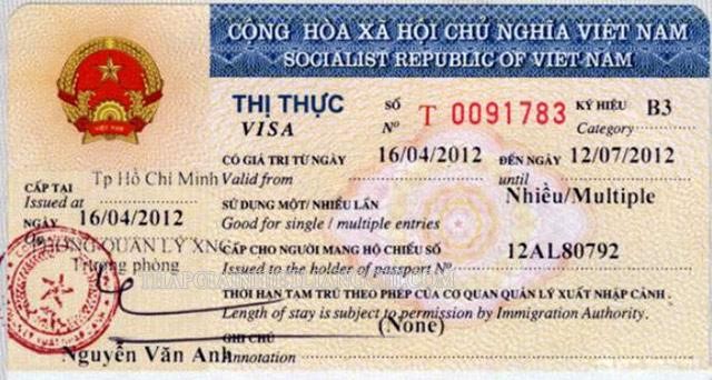 Visa thị thực ký hiệu B3