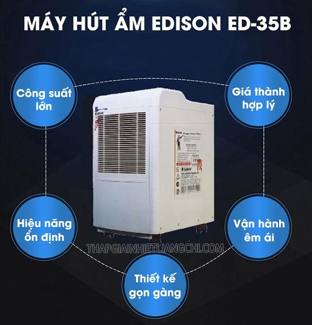 Máy hút ẩm công suất lớn Edison ED-35B