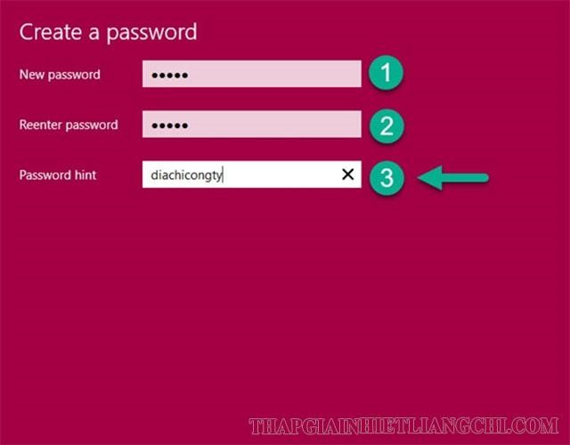 Lưu ý khi cài đặt password hint 