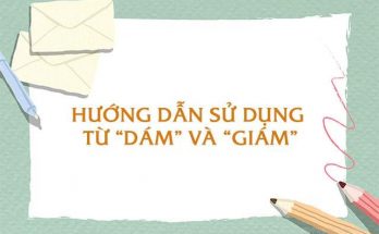 Hướng dẫn sử dụng từ “dám” và “giám”
