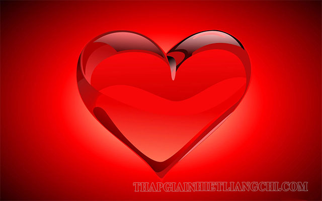 Icon trái tim màu đỏ biểu thị cho tình yêu nồng cháy