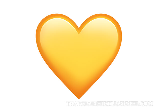 Trái tim màu vàng đại diện cho tình yêu chân thành, bền chặt