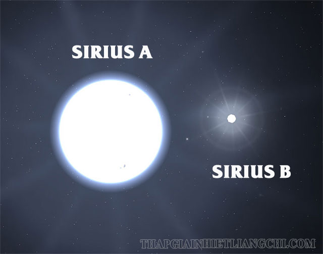 Sirius A là ngôi sao lớn và sáng