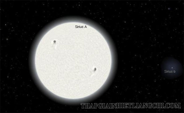 Sirius B là ngôi sao nhỏ hơn